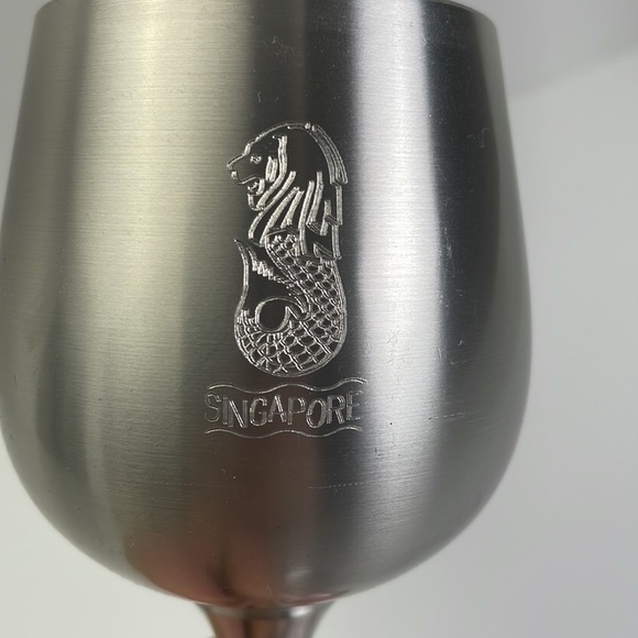 Singapore Eastern Pewter Goblet Single Wine Cup - Picture 8 of 13